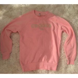 Crooks & Castles pink crewneck sweatshirt